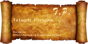 Telegdi Piroska névjegykártya