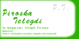 piroska telegdi business card